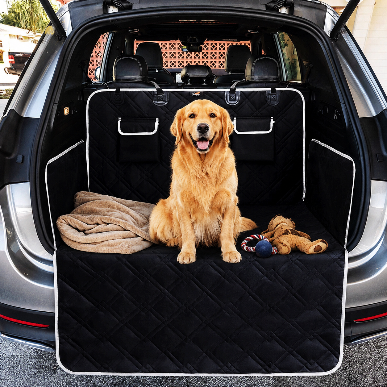 Premium Waterproof Car Trunk Pet Mat – Durable Travel Protection for Dogs