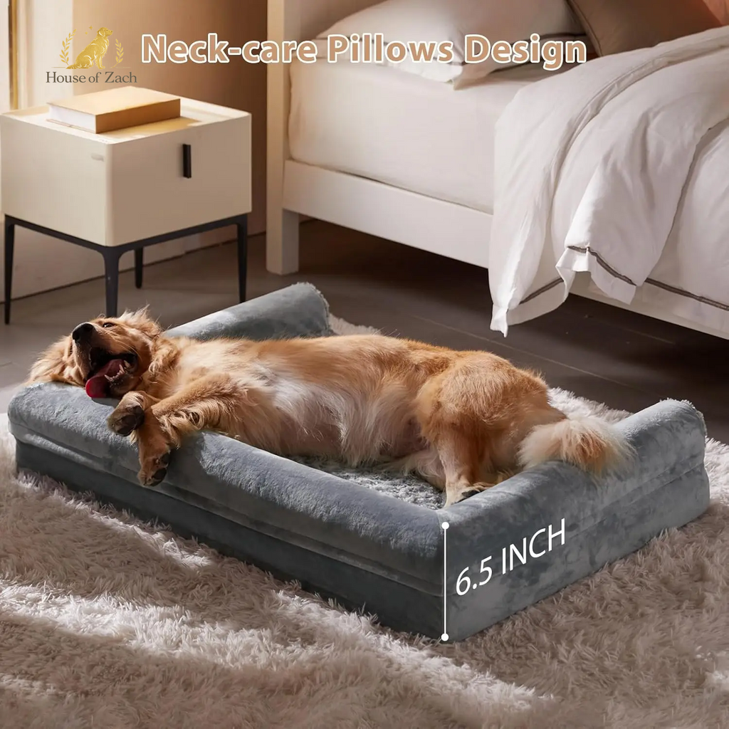 Orthopedic Waterproof Dog Bed – Breathable Washable Couch Bed for Large Dogs