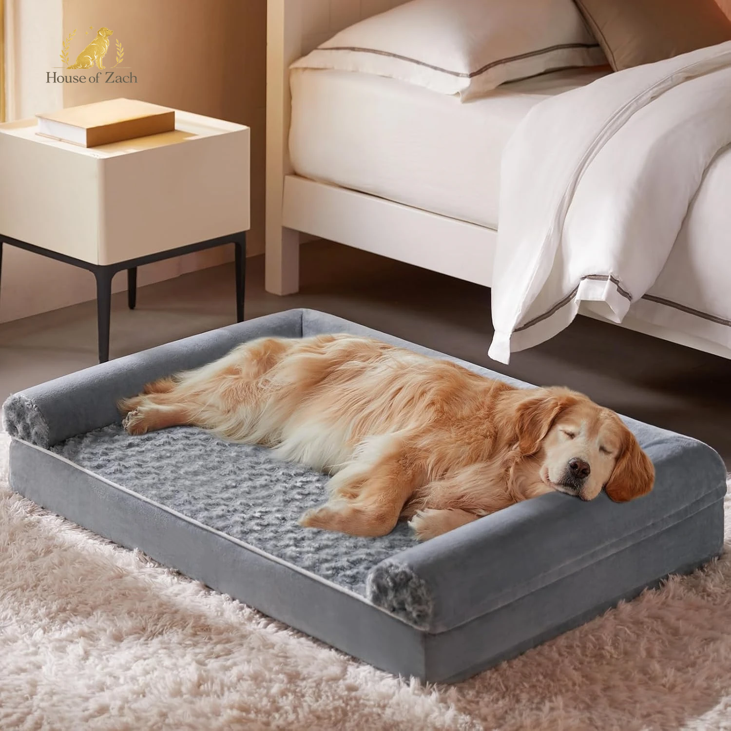 Orthopedic Waterproof Dog Bed – Breathable Washable Couch Bed for Large Dogs