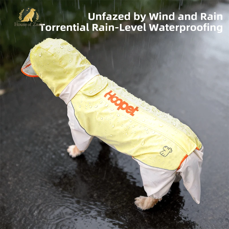 Waterproof Dog Raincoat for Large Dogs – Golden Retriever & Labrador Full Coverage Rain Jacket