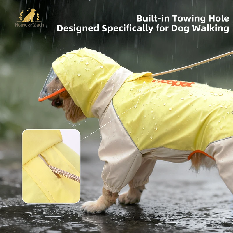 Waterproof Dog Raincoat for Large Dogs – Golden Retriever & Labrador Full Coverage Rain Jacket