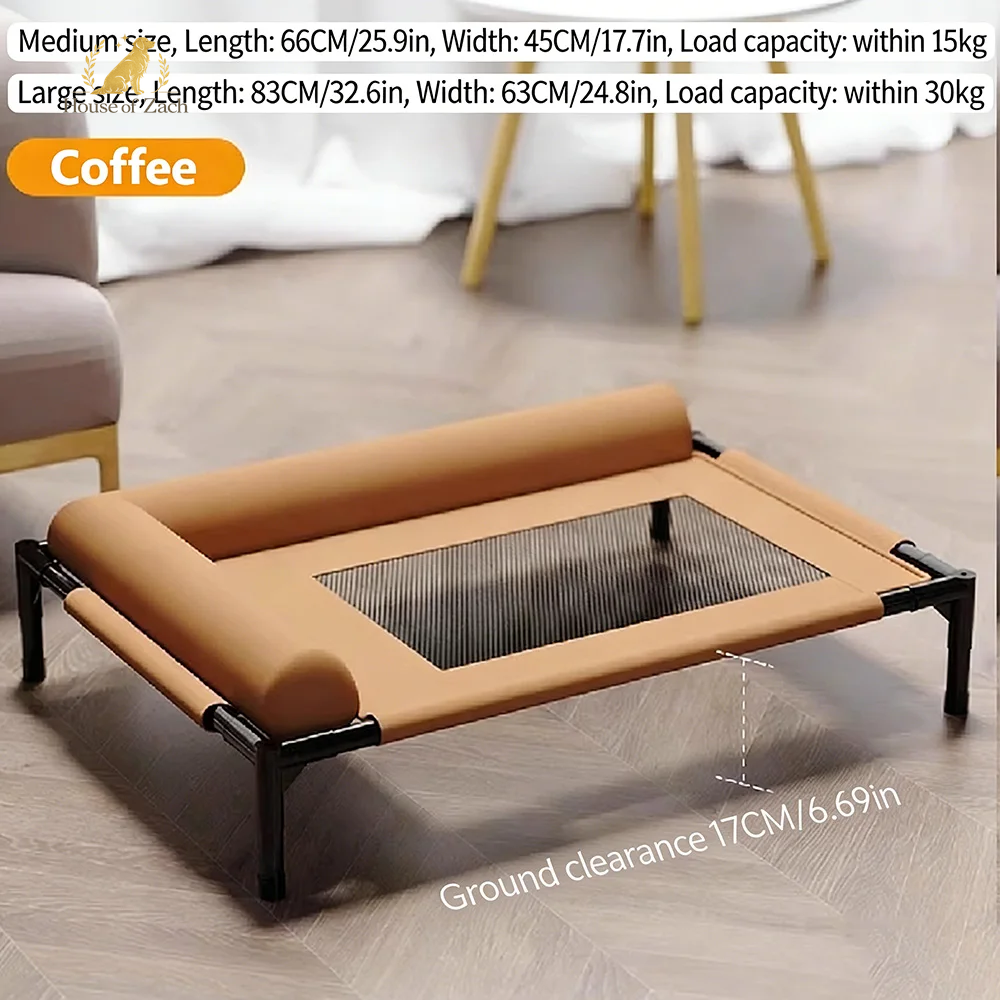 Luxury Elevated Pet Bed – Breathable Mesh Sofa for Dogs
