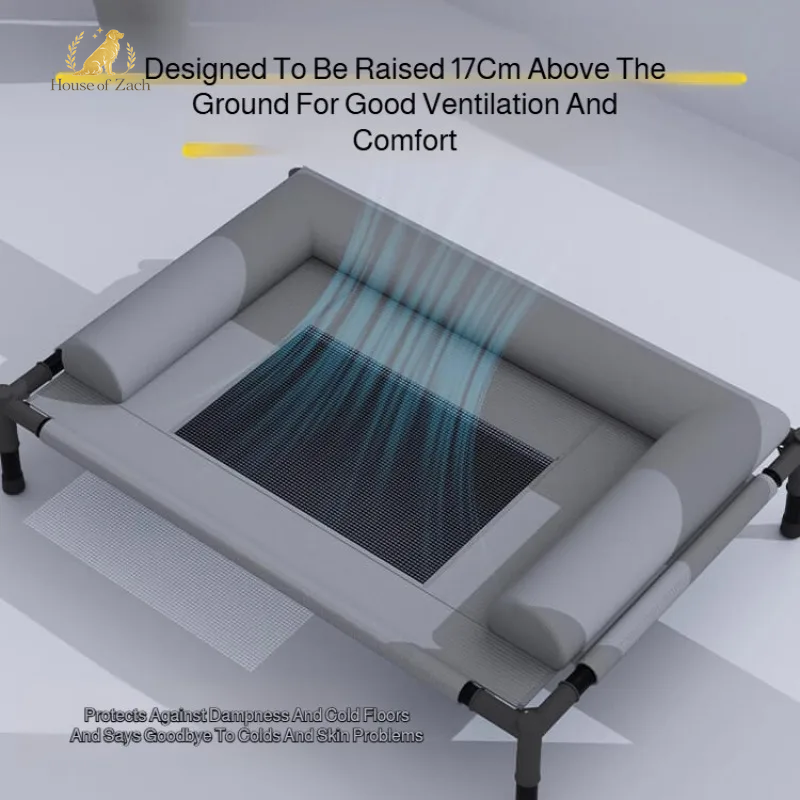 Luxury Elevated Pet Bed – Breathable Mesh Sofa for Dogs
