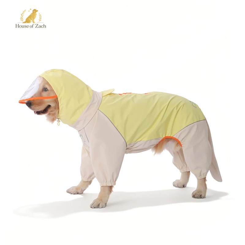 Waterproof Dog Raincoat for Large Dogs – Golden Retriever & Labrador Full Coverage Rain Jacket