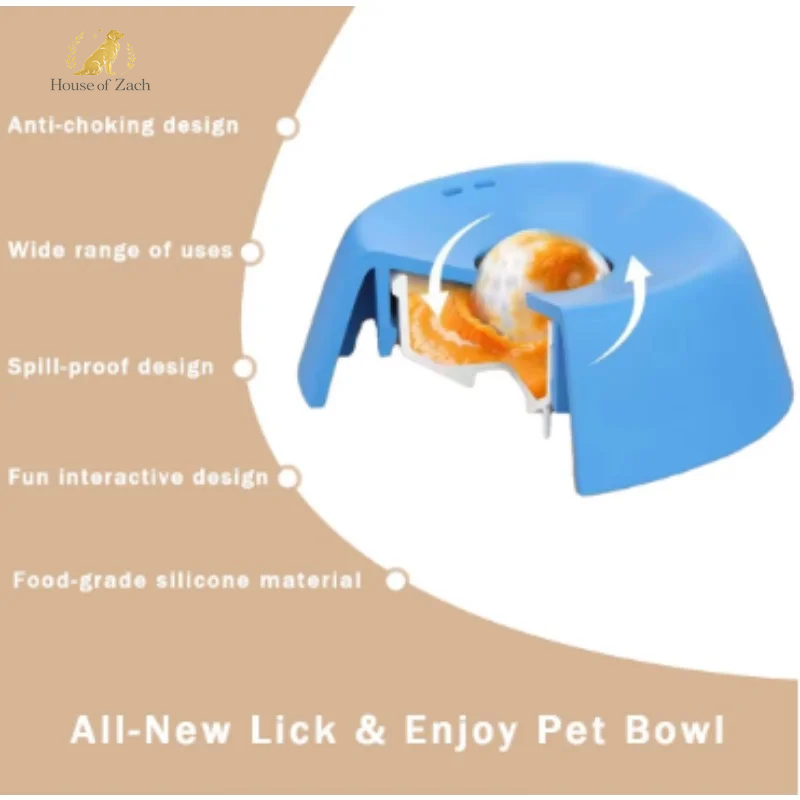 Anti-Choking Slow Feeder Dog Bowl – Non-Slip Lick Mat for Bone Broth, Yogurt & Liquid Treats