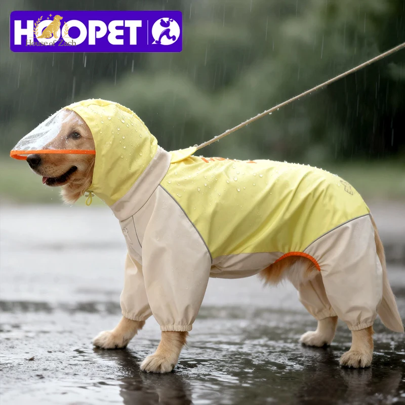 Waterproof Dog Raincoat for Large Dogs – Golden Retriever & Labrador Full Coverage Rain Jacket